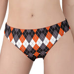 Halloween Themed Argyle Pattern Print Women's Panties