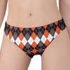 Halloween Themed Argyle Pattern Print Women's Panties