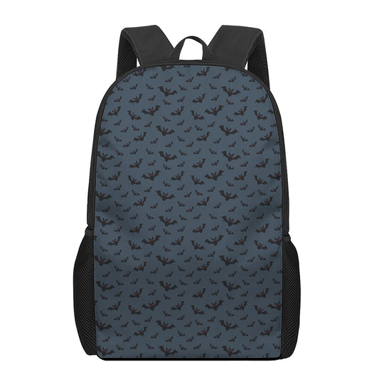 Halloween Vampire Bat Pattern Print 17 Inch Backpack