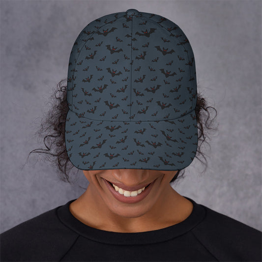 Halloween Vampire Bat Pattern Print Baseball Cap