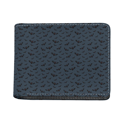 Halloween Vampire Bat Pattern Print Bifold Wallet
