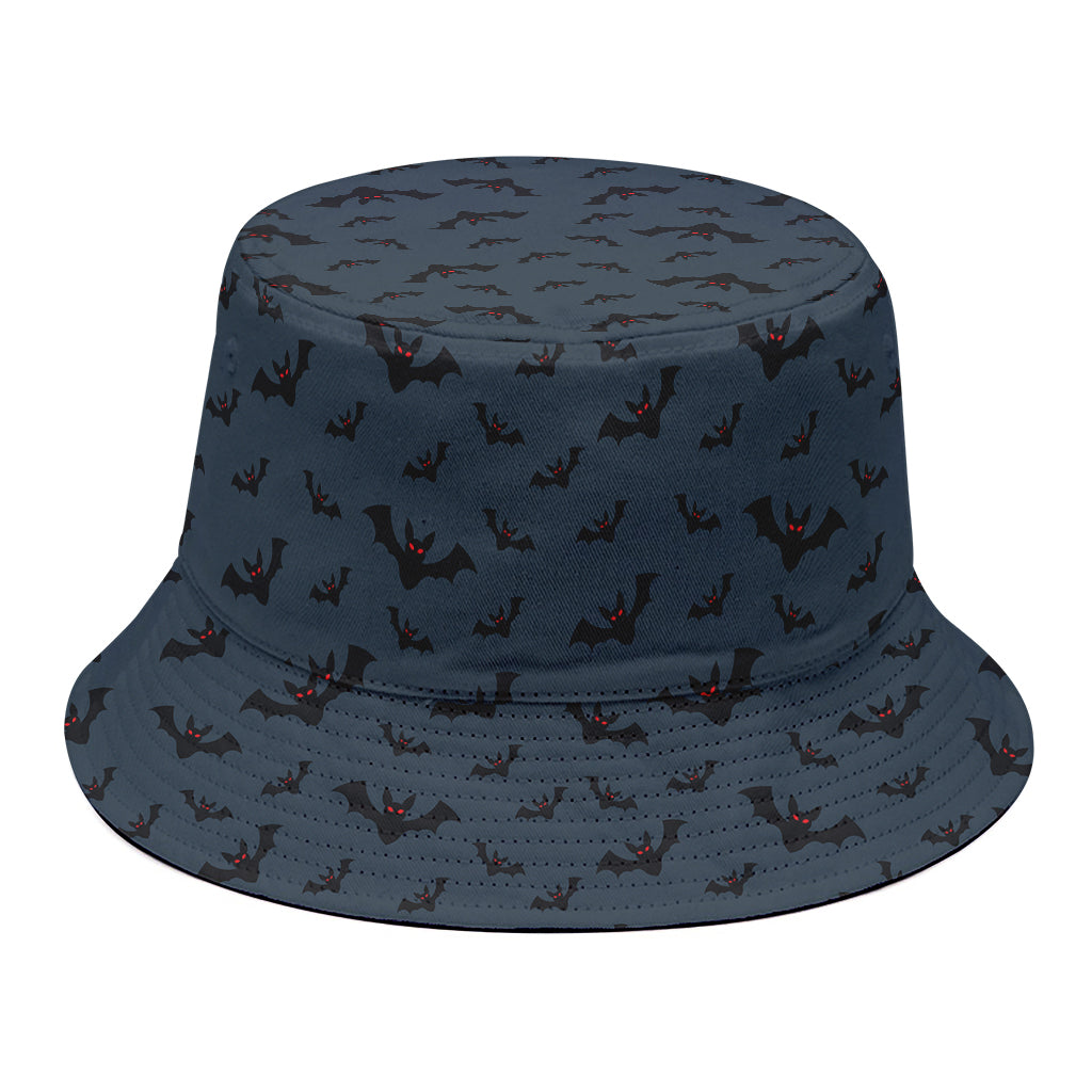 Halloween Vampire Bat Pattern Print Bucket Hat