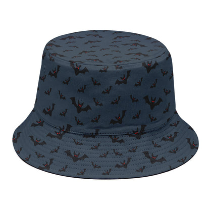 Halloween Vampire Bat Pattern Print Bucket Hat