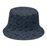 Halloween Vampire Bat Pattern Print Bucket Hat