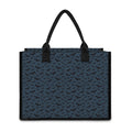 Halloween Vampire Bat Pattern Print Canvas Tote Bag