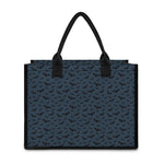 Halloween Vampire Bat Pattern Print Canvas Tote Bag