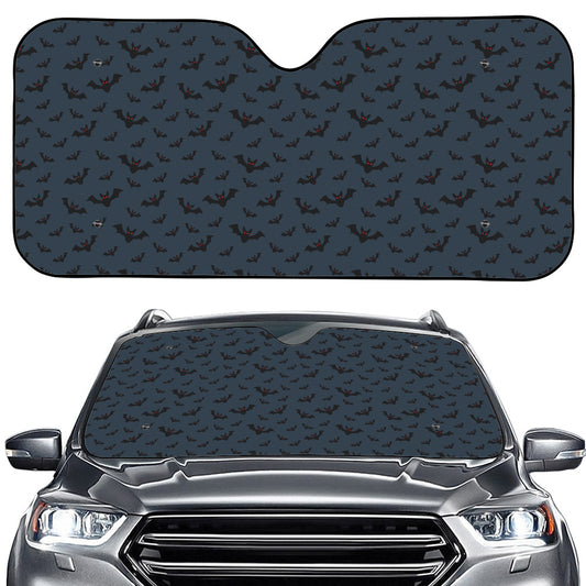 Halloween Vampire Bat Pattern Print Car Windshield Sun Shade