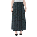 Halloween Vampire Bat Pattern Print Chiffon Maxi Skirt