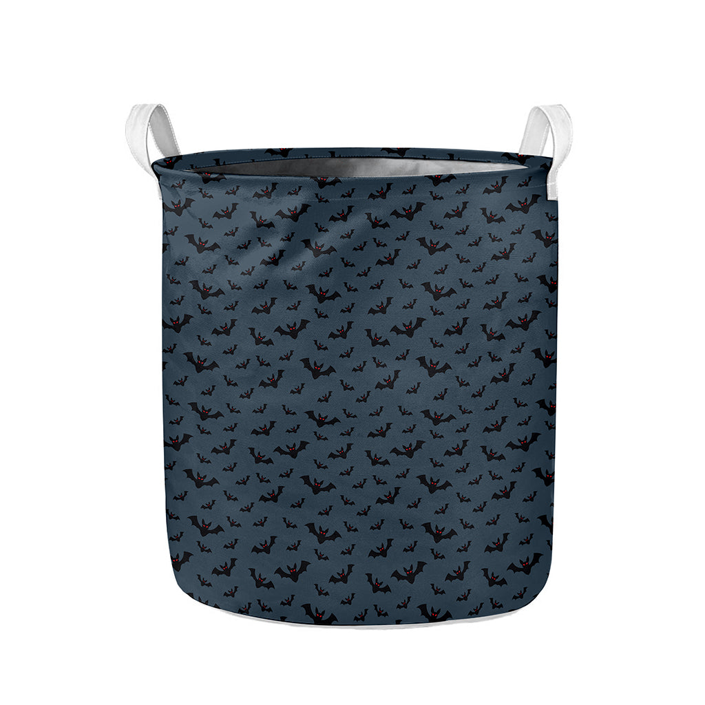 Halloween Vampire Bat Pattern Print Collapsible Laundry Basket