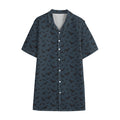 Halloween Vampire Bat Pattern Print Cotton Hawaiian Shirt