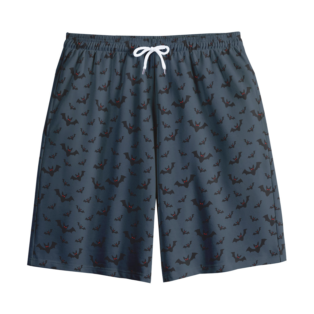 Halloween Vampire Bat Pattern Print Cotton Shorts