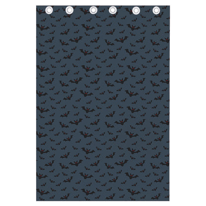 Halloween Vampire Bat Pattern Print Curtain