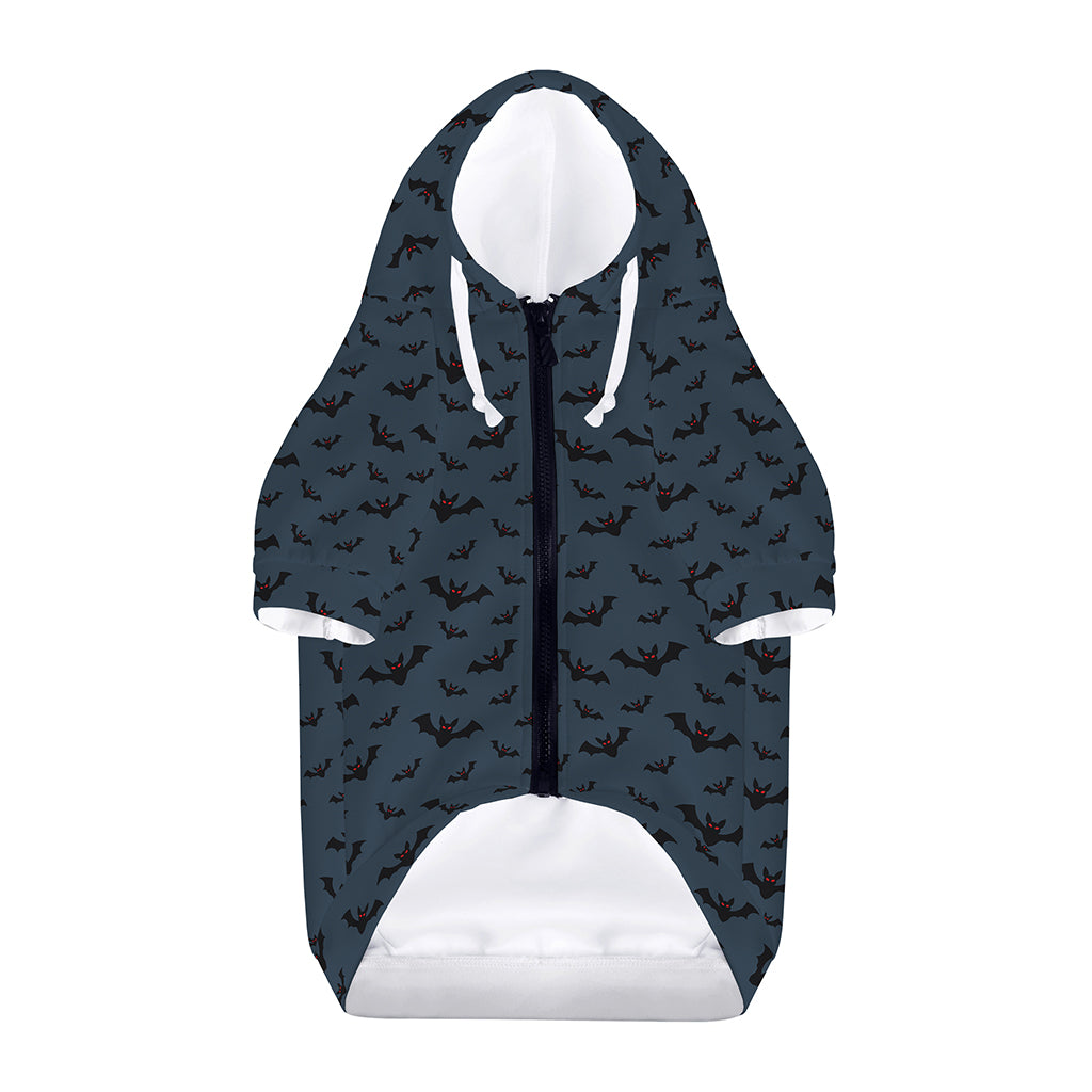 Halloween Vampire Bat Pattern Print Dog Zip Up Hoodie