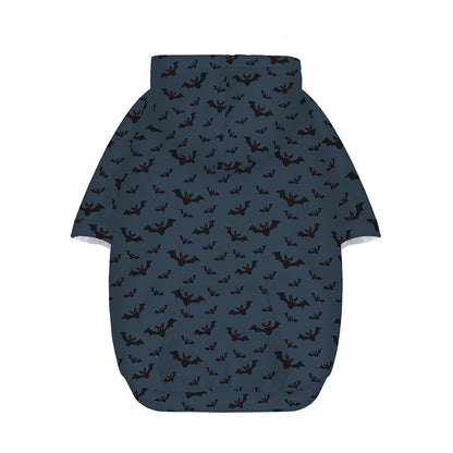 Halloween Vampire Bat Pattern Print Dog Zip Up Hoodie