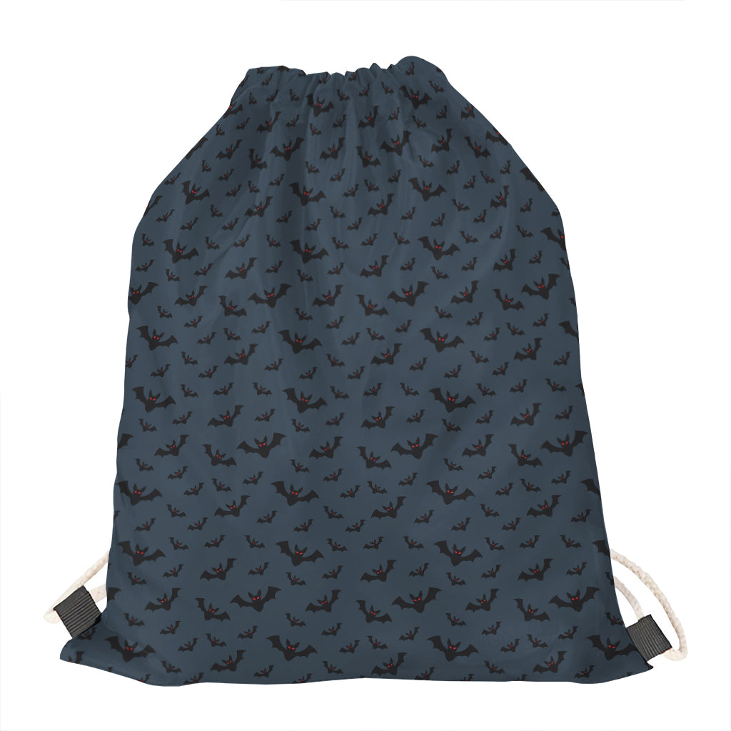Halloween Vampire Bat Pattern Print Drawstring Bag