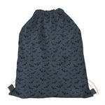 Halloween Vampire Bat Pattern Print Drawstring Bag