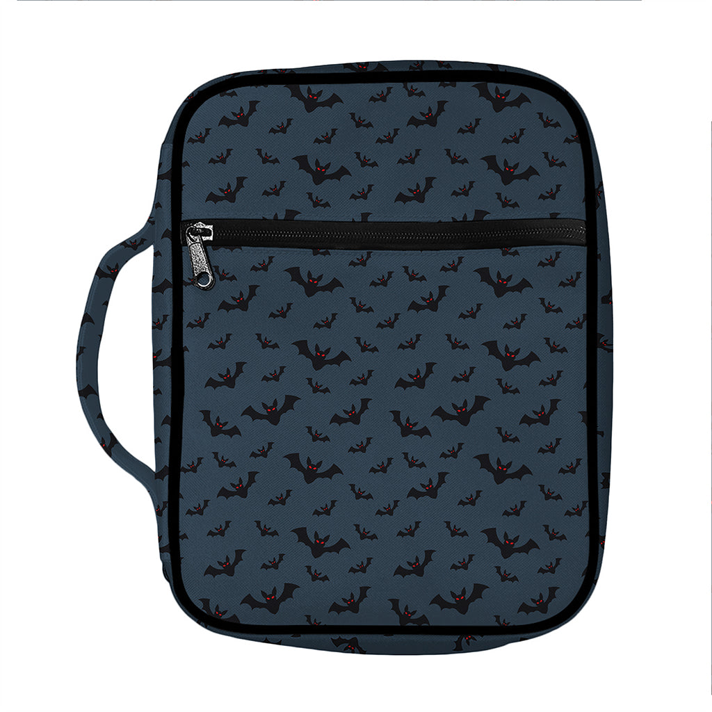 Halloween Vampire Bat Pattern Print Front Pocket Bible Bag