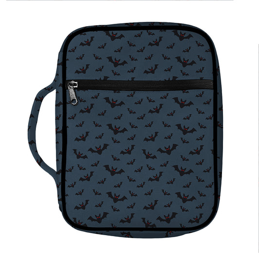 Halloween Vampire Bat Pattern Print Front Pocket Bible Bag