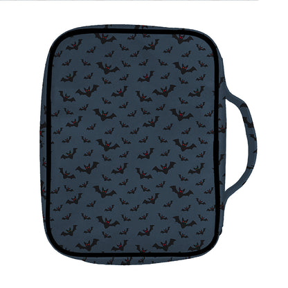 Halloween Vampire Bat Pattern Print Front Pocket Bible Bag