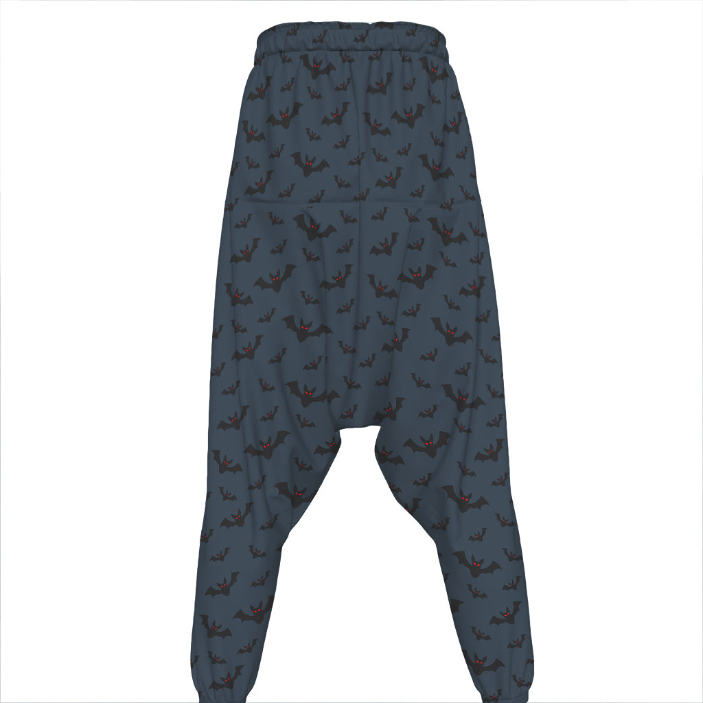 Halloween Vampire Bat Pattern Print Hammer Pants