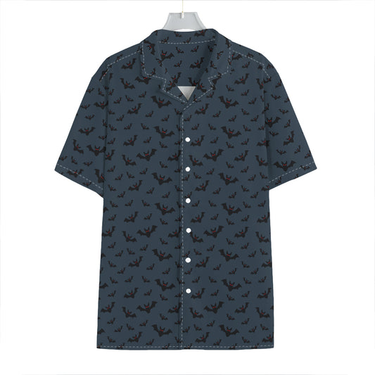 Halloween Vampire Bat Pattern Print Hawaiian Shirt