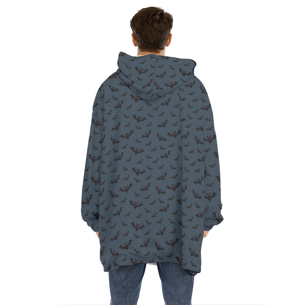 Halloween Vampire Bat Pattern Print Hoodie Blanket