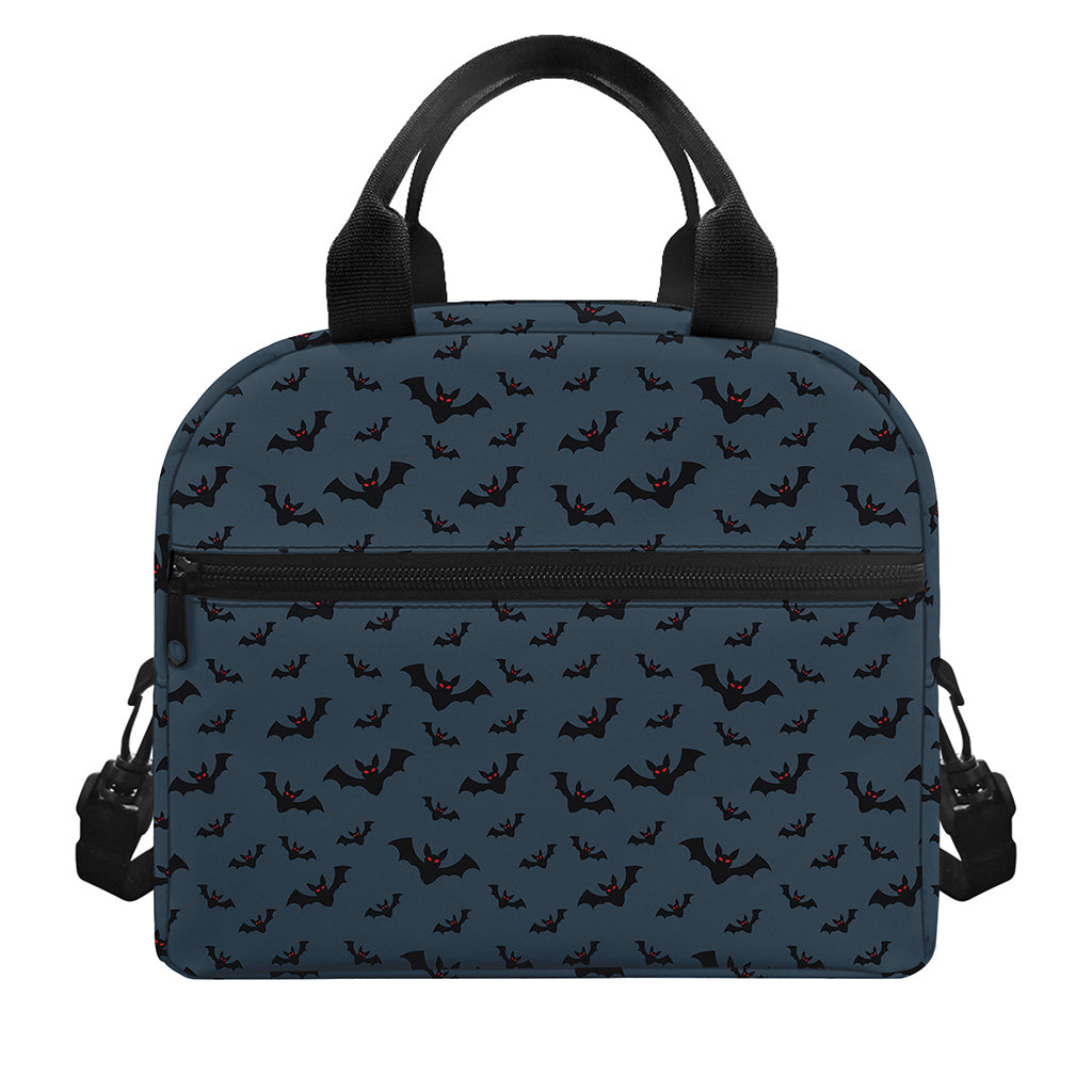 Halloween Vampire Bat Pattern Print Insulated Lunch Bag
