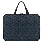 Halloween Vampire Bat Pattern Print Laptop Sleeve With Handle