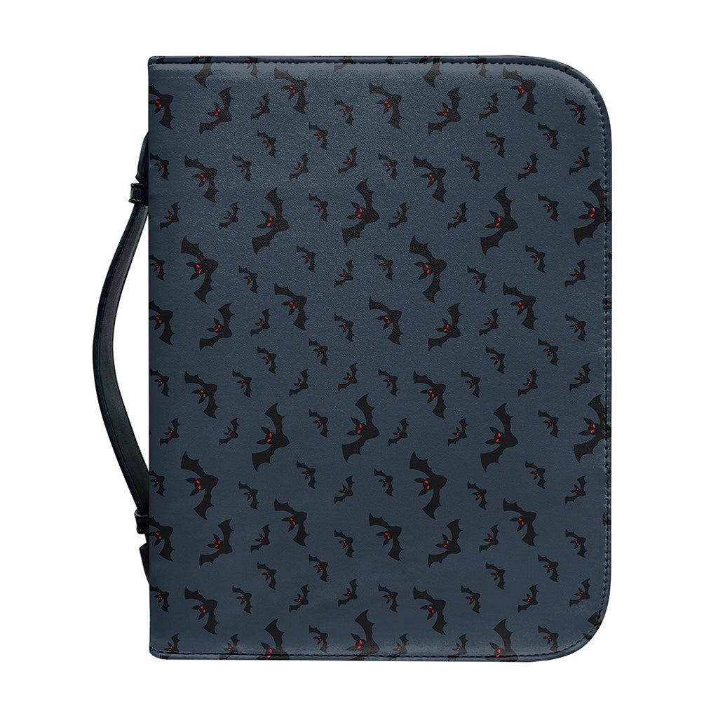 Halloween Vampire Bat Pattern Print Leather Bible Cover