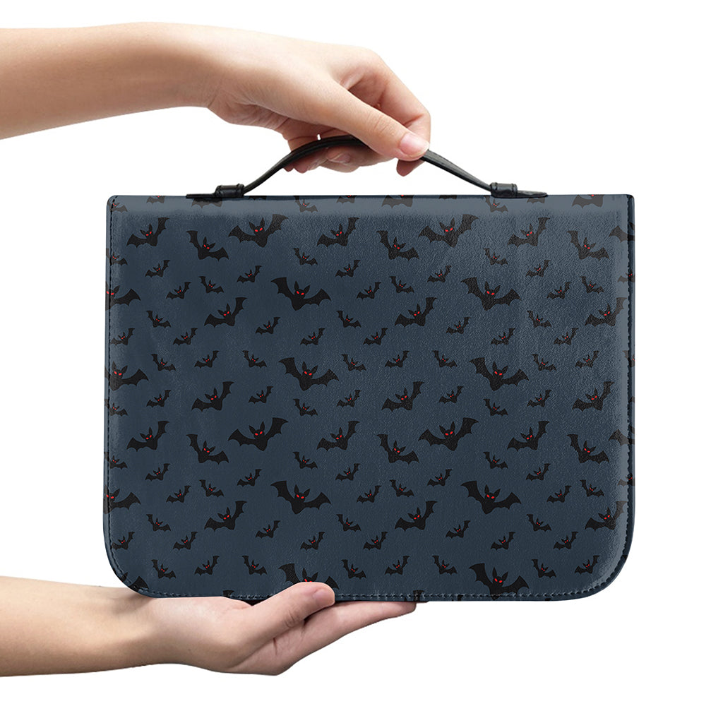 Halloween Vampire Bat Pattern Print Leather Bible Cover