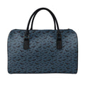 Halloween Vampire Bat Pattern Print Leather Duffel Bag