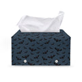 Halloween Vampire Bat Pattern Print Leather Tissue Box Cover