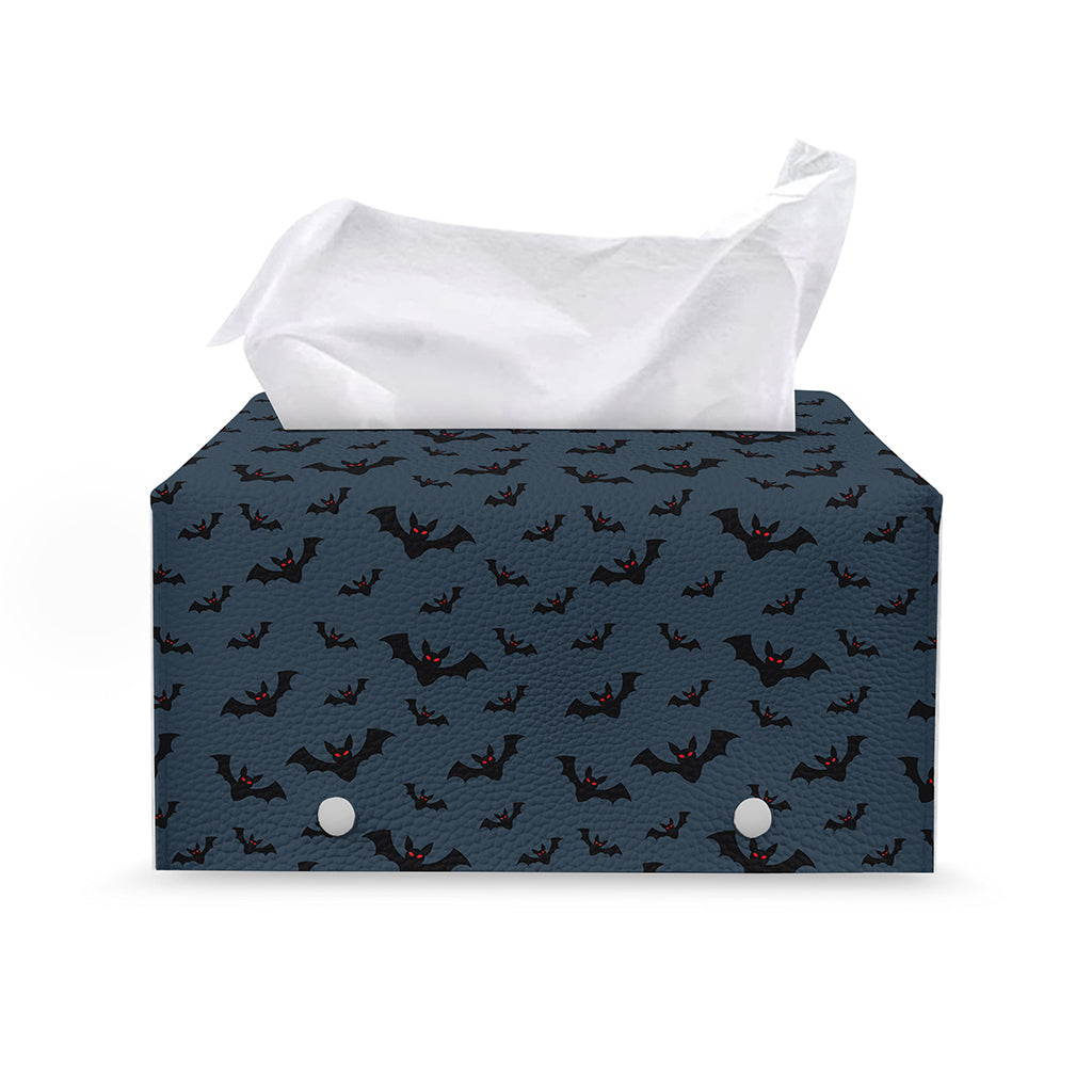 Halloween Vampire Bat Pattern Print Leather Tissue Box Cover