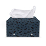 Halloween Vampire Bat Pattern Print Leather Tissue Box Cover