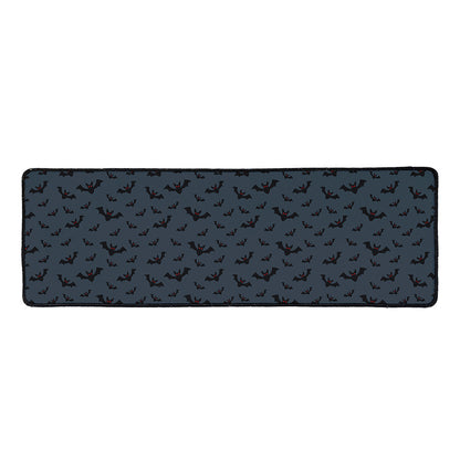 Halloween Vampire Bat Pattern Print Long Kitchen Mat
