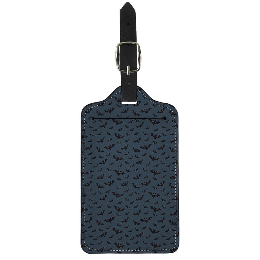 Halloween Vampire Bat Pattern Print Luggage Tag
