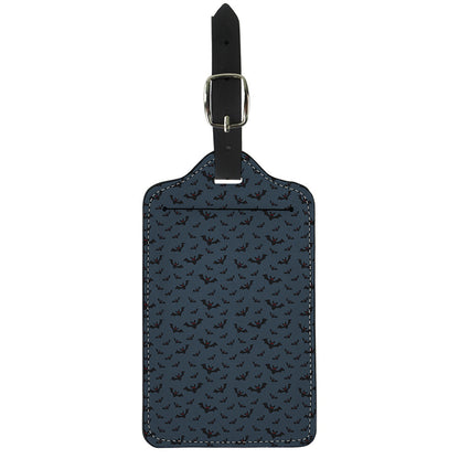 Halloween Vampire Bat Pattern Print Luggage Tag