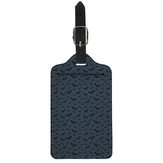 Halloween Vampire Bat Pattern Print Luggage Tag