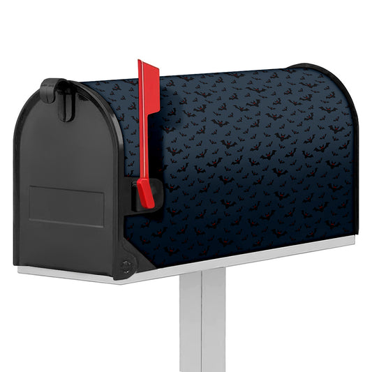 Halloween Vampire Bat Pattern Print Mailbox Cover
