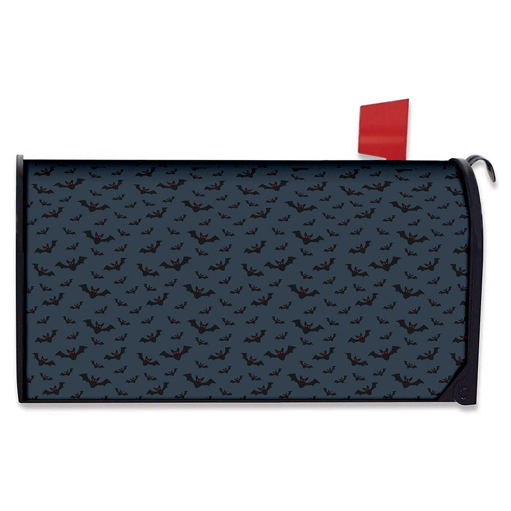 Halloween Vampire Bat Pattern Print Mailbox Cover