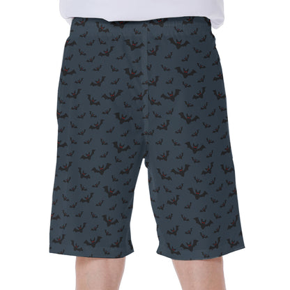 Halloween Vampire Bat Pattern Print Men's Beach Shorts