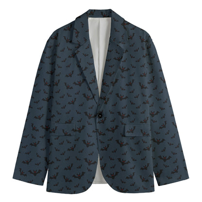 Halloween Vampire Bat Pattern Print Men's Blazer