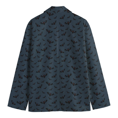 Halloween Vampire Bat Pattern Print Men's Blazer