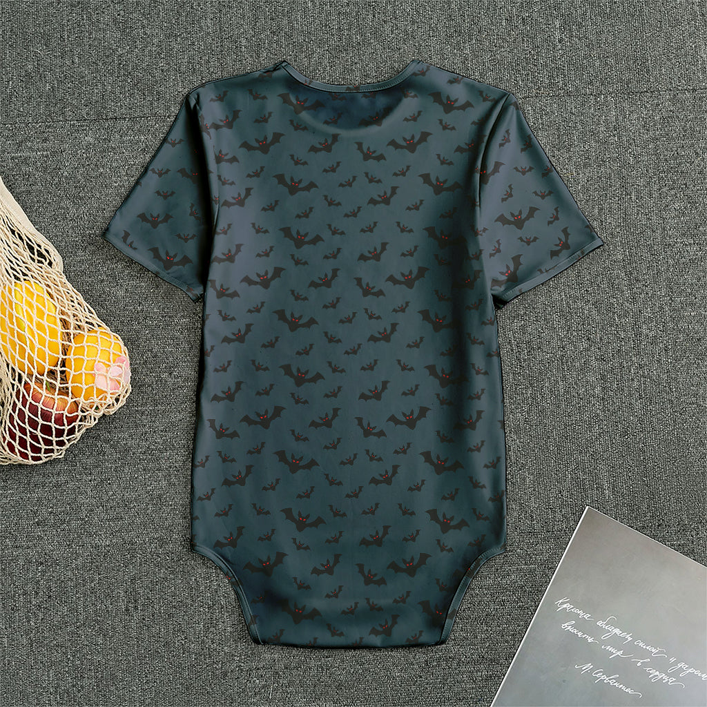 Halloween Vampire Bat Pattern Print Men's Bodysuit