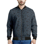 Halloween Vampire Bat Pattern Print Men's Bomber Jacket