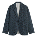 Halloween Vampire Bat Pattern Print Men's Cotton Blazer