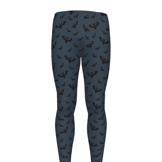 Halloween Vampire Bat Pattern Print Men's leggings