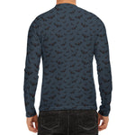 Halloween Vampire Bat Pattern Print Men's Long Sleeve Rash Guard