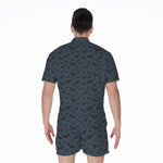 Halloween Vampire Bat Pattern Print Men's Rompers