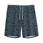 Halloween Vampire Bat Pattern Print Men's Sports Shorts